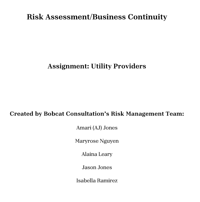 Risk Assessment/Business Continuity project thumbnail
