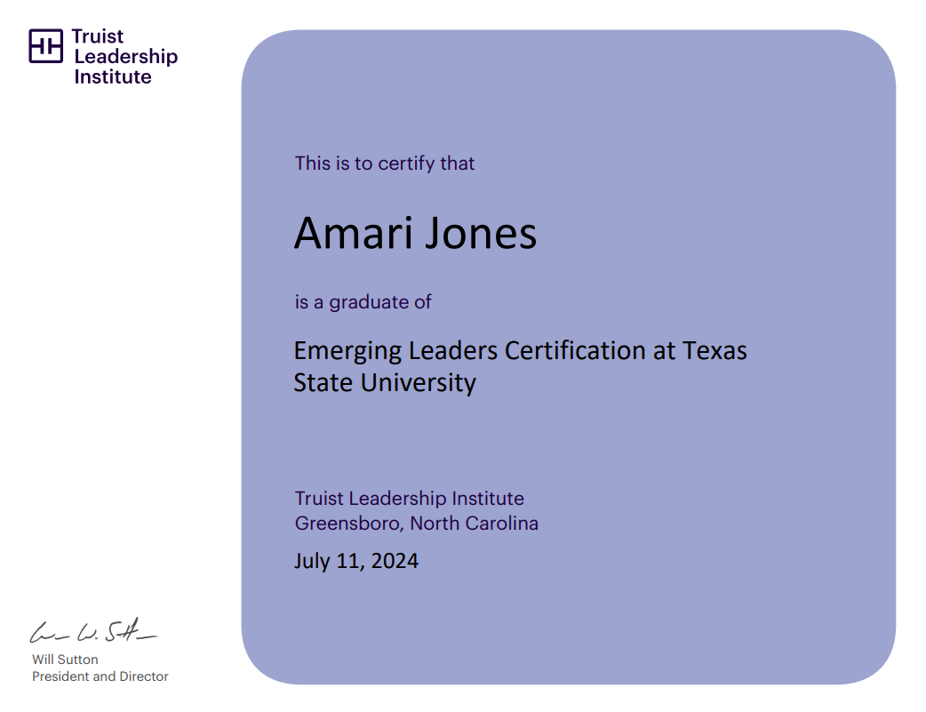 Emerging Leaders Certification